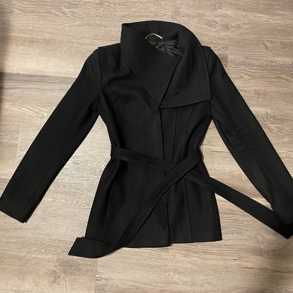 Aritzia Wool Blend Coat- Babaton- Black XS - Picture 1 of 8